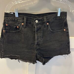 Levi's Distressed Black Jean Shorts for Women size 28